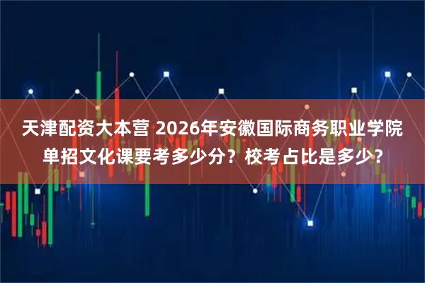 天津配资大本营 2026年安徽国际商务职业学院单招文化课要考多少分？校考占比是多少？